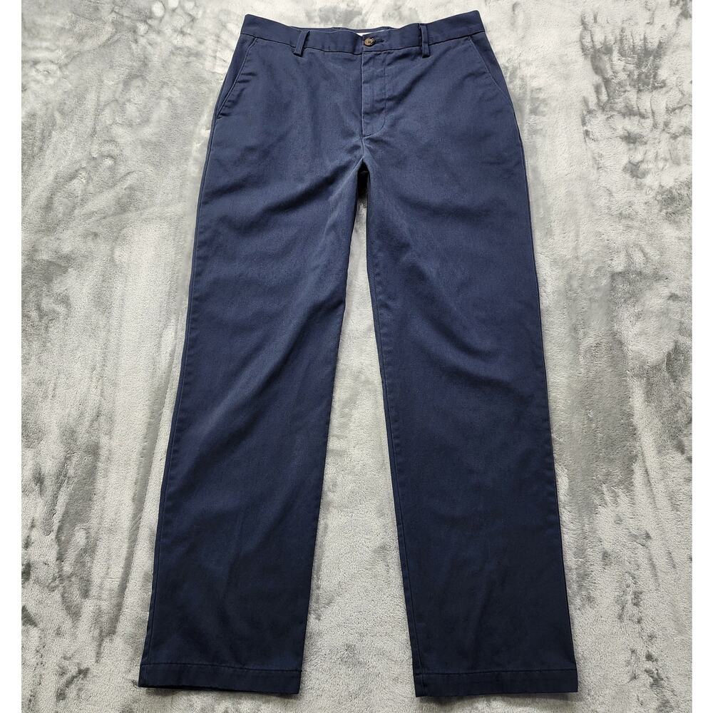 Amazon Essentials Pants Mens 32W X 32L Blue‎ Classic-Fit Flat-Front Chino Preppy